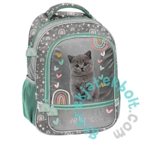 Cicás iskolatáska szett felszerelt kihajtható tolltartóval - Lovley Cat (PP26CS-260-1-szett)