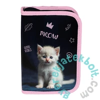 Cicás iskolatáska szett kihajtható tolltartóval - White Kitty (PP26CD-090-2-szett)