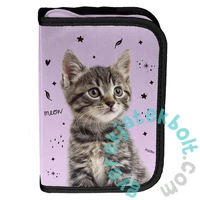 Cicás kihajtható tolltartó - fekete, lila (PP25CE-P001BW)