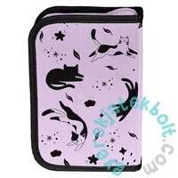 Cicás kihajtható tolltartó - fekete