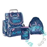 Disney - Stitch ergonomikus iskolatáska szett felszerelt kihajtható tolltartóval - Coastal Cool (DS26XX-525-1-szett)