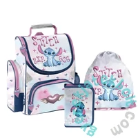 Disney - Stitch ergonomikus iskolatáska szett felszerelt kihajtható tolltartóval - Exp. 626 (DS26ZZ-525-1-szett)