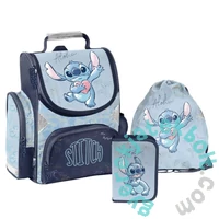 Disney - Stitch ergonomikus iskolatáska szett kihajtható tolltartóval - Blue Aloha (DS26UU-525-2-szett)