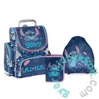 Disney - Stitch ergonomikus iskolatáska szett kihajtható tolltartóval - Coastal Cool (DS26XX-525-2-szett)