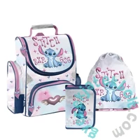 Disney - Stitch ergonomikus iskolatáska szett kihajtható tolltartóval - Exp. 626 (DS26ZZ-525-2-szett)