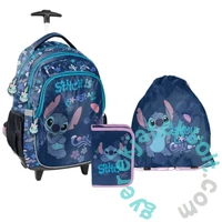 Disney - Stitch gurulós iskolatáska szett felszerelt kihajtható tolltartóval - Coastal Cool (DS26XX-997-1-szett)