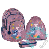 Disney - Stitch iskolatáska szett ovális tolltartóval - Angel Aloha (DS26VV-276-1-szett)