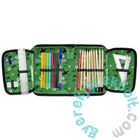 Focis felszerelt kihajtható tolltartó zöld, fekete (PP25FA-P001)