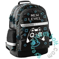 Game ergonomikus iskolatáska, hátizsák - 2 rekeszes - New Level (PP25GS-116)