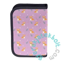 Kutyás ergonomikus iskolatáska szett kihajtható tolltartóva - Cute Corgi (PP26CG-525-1-szett)