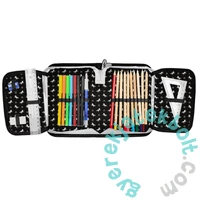 Lovas felszerelt kihajtható tolltartó - fekete-fehér (PP24KE-P001)