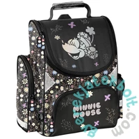 Minnie Mouse ergonomikus iskolatáska - Black, Flower (DM25RR-525)
