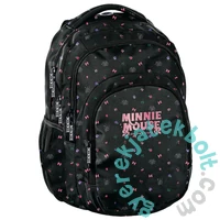 Minnie Mouse ergonomikus iskolatáska, hátizsák - 3 rekeszes - Fekete, Masnis (DM25XX-276)