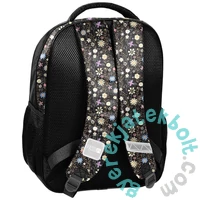 Minnie Mouse iskolatáska, hátizsák - 2 rekeszes - Black, Flower (DM25RR-260)