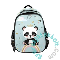 Pandás ergonomikus iskolatáska - 2 rekeszes - szivárványos (PP24PN-565)