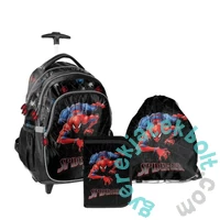 Pókemberes gurulós iskolatáska szett felszerelt kihajtható tolltartóval - Spider-man (SP26FF-997-1-szett)