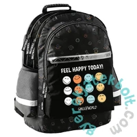 Smiley ergonomikus iskolatáska, hátizsák - 2 rekeszes - Feel Happy Today (SM25LR-116)