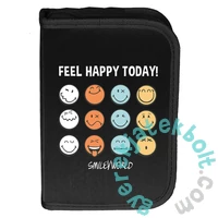 Smiley felszerelt kihajtható tolltartó - Feel Happy Today (SM25LR-P001)