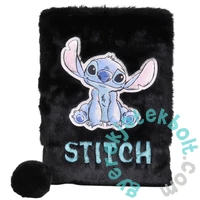 Stitch szőrmés kulcsos napló A5/96 lap - Black (DS25GG-3676)