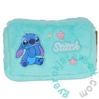 Stitch szőrmés szögletes tolltartó - Mint, Pink (DS25FF-045)