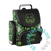 Videójátékos ergonomikus iskolatáska szett felszerelt kihajtható tolltartóval - Pixel Game (PP26ME-525-1-szett)