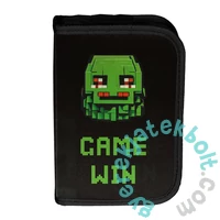 Videójátékos ergonomikus iskolatáska szett felszerelt kihajtható tolltartóval - Pixel Game (PP26ME-525-1-szett)