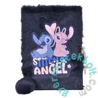 Stitch szőrmés kulcsos napló A5/96 lap - Sitch Angel (DS25CC-3676)