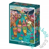 Pieces &amp; Peace 1000 db-os puzzle - Floating Market Thailand (0136)