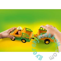 Playmobil 1.2.3 - Állatkerti autó orrszarvúval játékszett