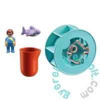 Playmobil 1.2.3 - Aqua - Vízimalom kerék bébicápával játékszett