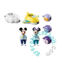 Playmobil 1.2.3 - Disney - Mickey és Minnie felhőrepülővel játékszett
