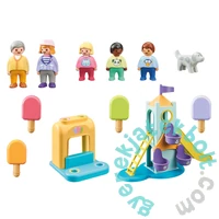 Playmobil 1.2.3 - Élménytorony fagyistanddal játékszett