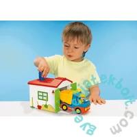 Playmobil 1.2.3 - Teherautó formaválogató garázzsal játékszett