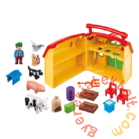 Playmobil 1.2.3 - Hordozható tanyácskám játékszett