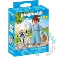 Playmobil 71736 My Life Kékruhás-nő dalmatával játékszett