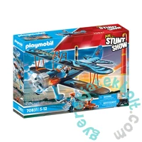 Playmobil - Air StuntShow - Légi kaszkadőrök - Főnix kétfedelű repülőgép játékszett