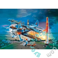 Playmobil - Air StuntShow - Légi kaszkadőrök - Főnix kétfedelű repülőgép játékszett