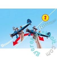 Playmobil - Air StuntShow - Légi kaszkadőrök - Főnix kétfedelű repülőgép játékszett