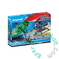 Playmobil - City Action - Rendőrségi helikopter - Ejtőernyős üldözés játékszett