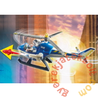 Playmobil - City Action - Rendőrségi helikopter - Menekülő autós nyomában játékszett
