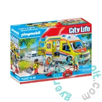 Playmobil - City Life - Mentőautó hang- és fényeffekttel játékszett