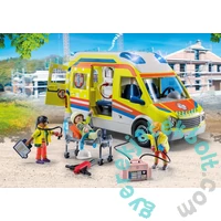 Playmobil - City Life - Mentőautó hang- és fényeffekttel játékszett