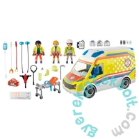 Playmobil - City Life - Mentőautó hang- és fényeffekttel játékszett