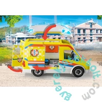 Playmobil - City Life - Mentőautó hang- és fényeffekttel játékszett