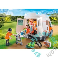 Playmobil - City Life - Mentőautó villogó fényekkel játékszett