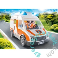 Playmobil - City Life - Mentőautó villogó fényekkel játékszett