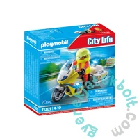Playmobil - City Life - Mentőmotor villogó fénnyel játékszett