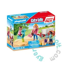 Playmobil - City Life - Starter Pack - Óvónő húzható kiskocsival kezdő játékszett