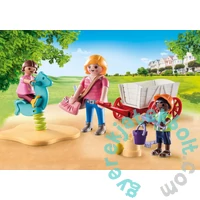 Playmobil - City Life - Starter Pack - Óvónő húzható kiskocsival kezdő játékszett