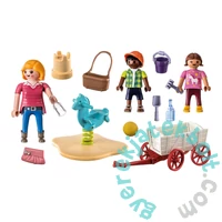 Playmobil - City Life - Starter Pack - Óvónő húzható kiskocsival kezdő játékszett